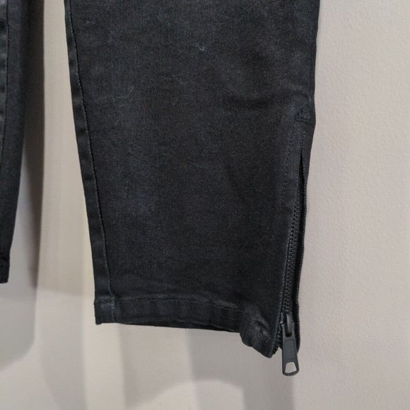 Universal Standard Meuse High Rise Resin Jeans Size 20 Metallic Sheen Ankle Zip - Picture 5 of 15